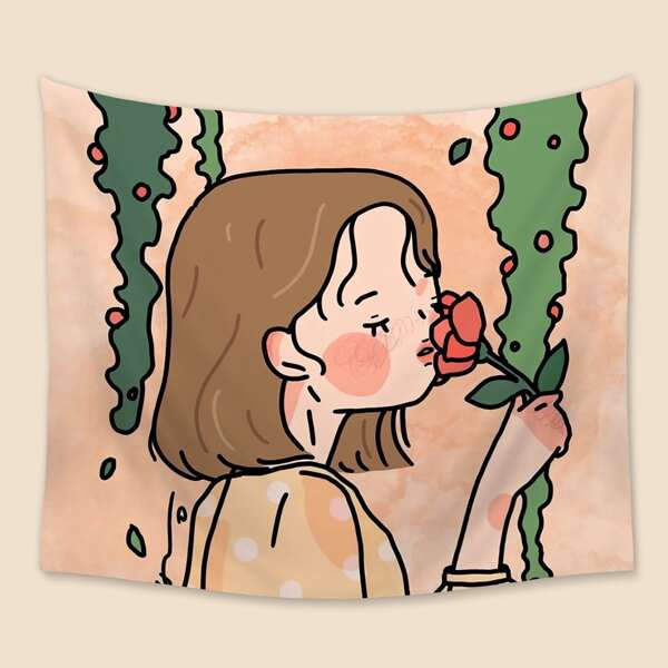 

Girl Print Tapestry, Multicolor