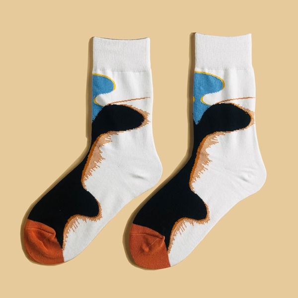 

Men Color Block Crew Socks, Multicolor