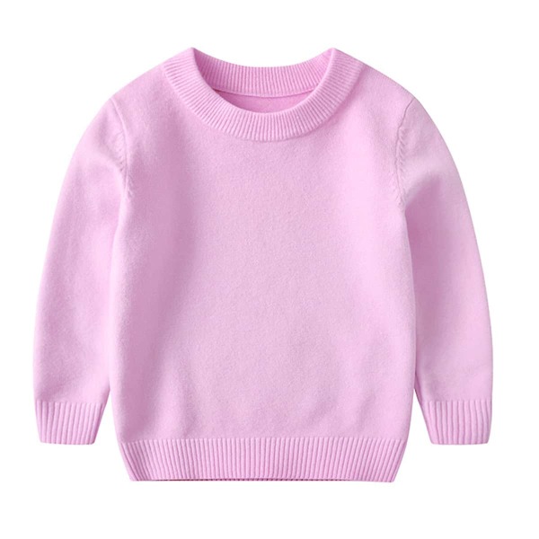 

Toddler Girls Solid Ribbed Knit Sweater, Baby pink