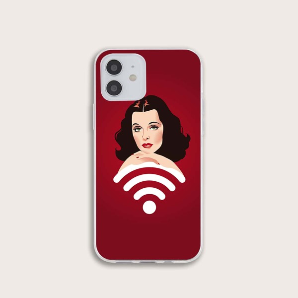 

Чехол для iPhone с графическим принтом, Красный
