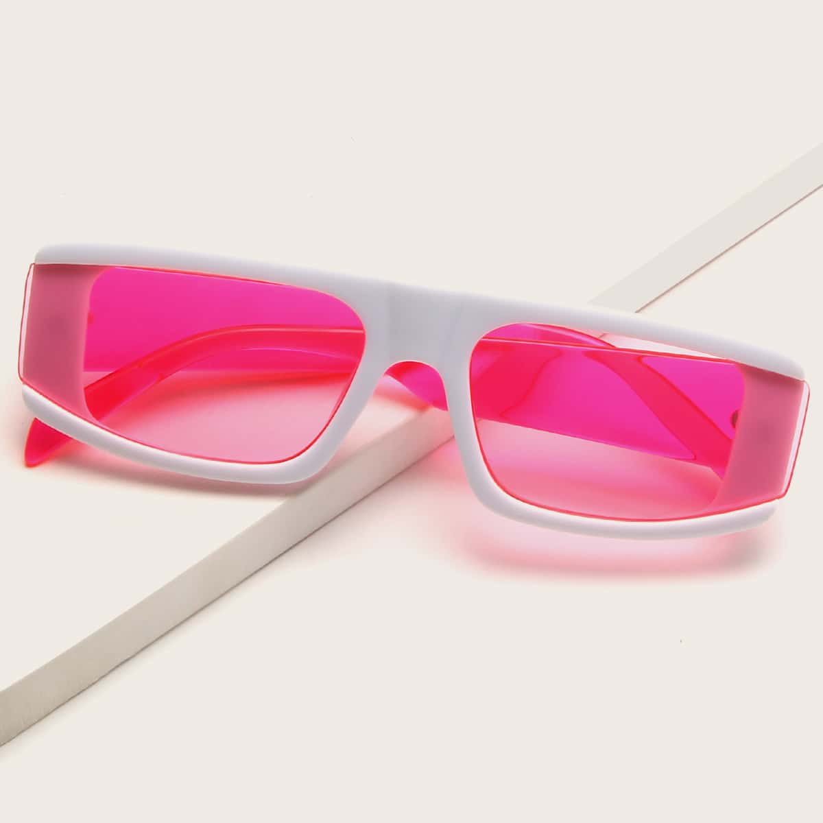 

Contrast Frame Tinted Lens Sunglasses, Pink