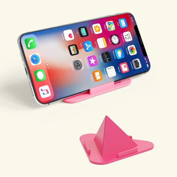 

1pc Pyramid Shaped Phone Holder, Pink