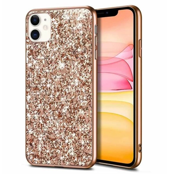 

1шт блестящий чехол для iPhone, Розовое золото