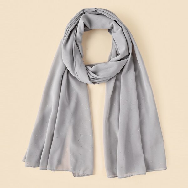 

Sprinkled Chiffon Scarf, Light grey