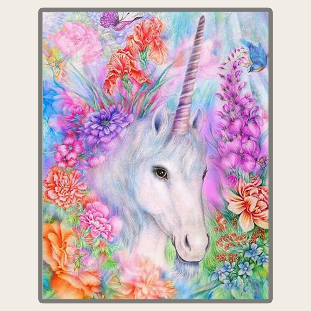 

Unicorn Pattern Diamond Painting Without Frame, Multicolor