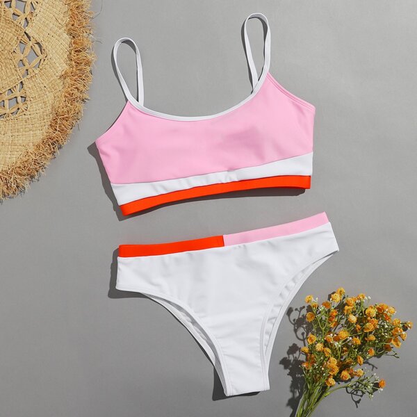 

Бикини на бретельках Контрастный, Многоцветный