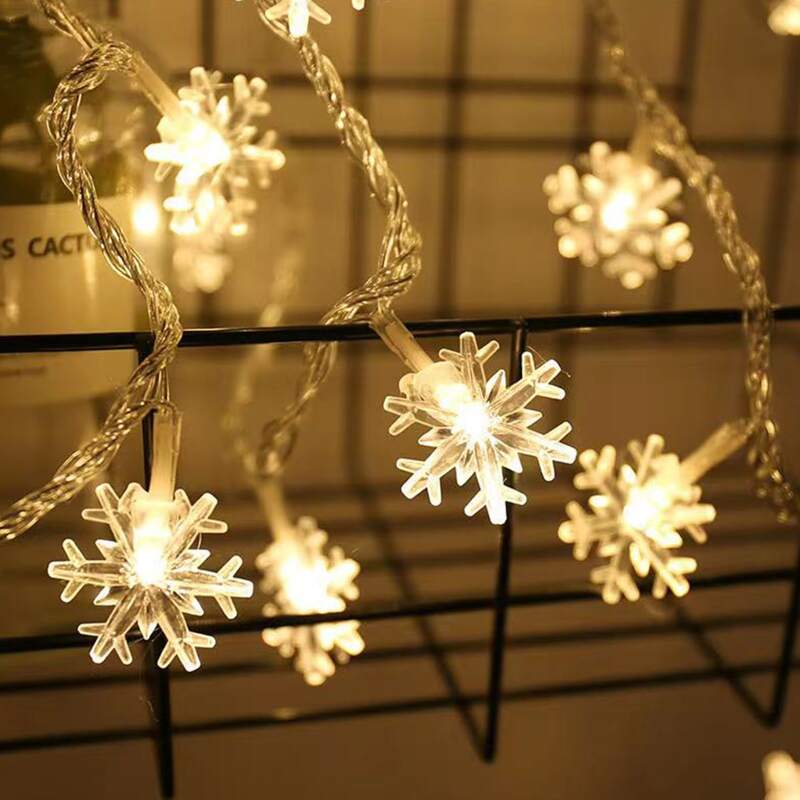 

2M Snowflake Shaped Bulb String Light, White