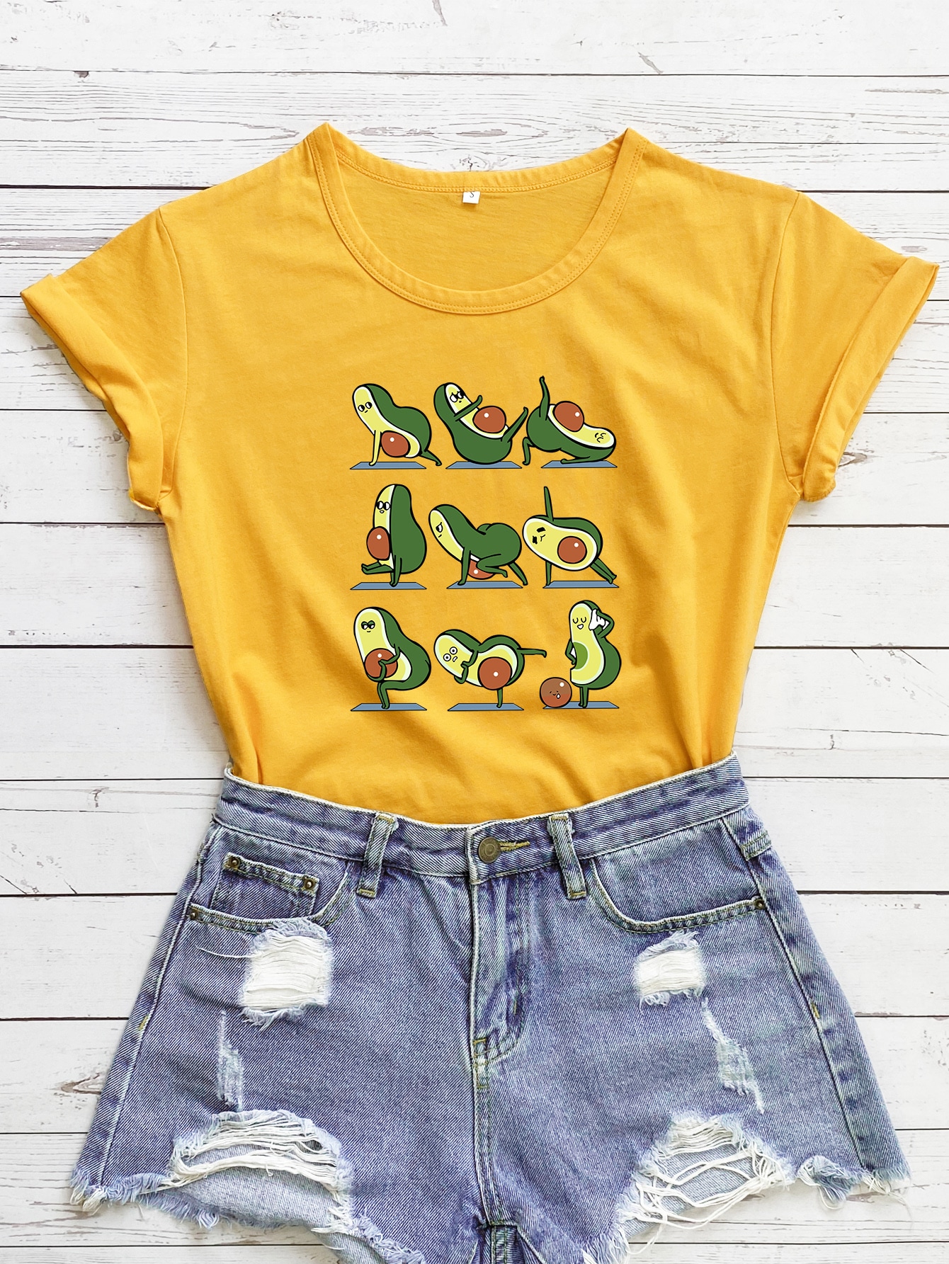 Cartoon Avocado Print Tee thumbnail