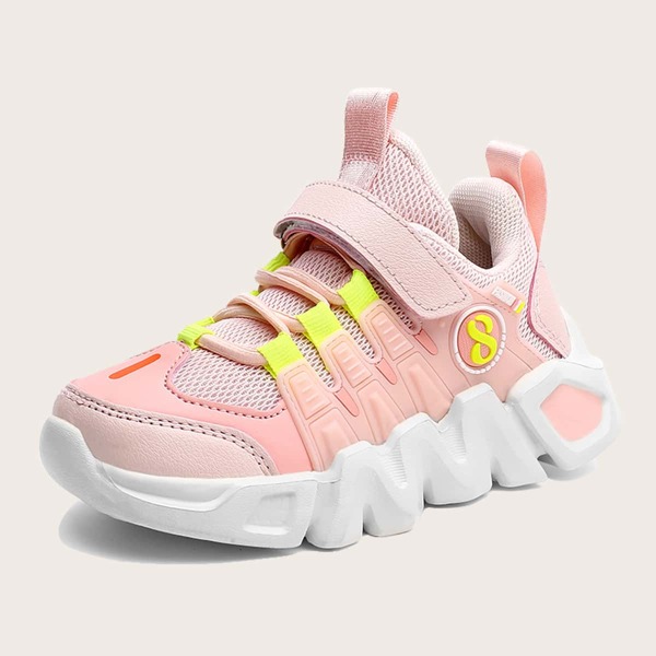 

Girls Number Graphic Velcro Strap Sneakers, Pink