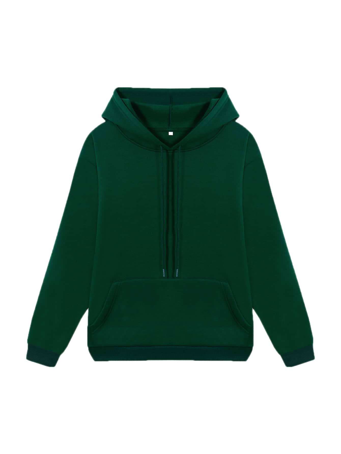 Solid Kangaroo Pocket Drawstring Hoodie thumbnail