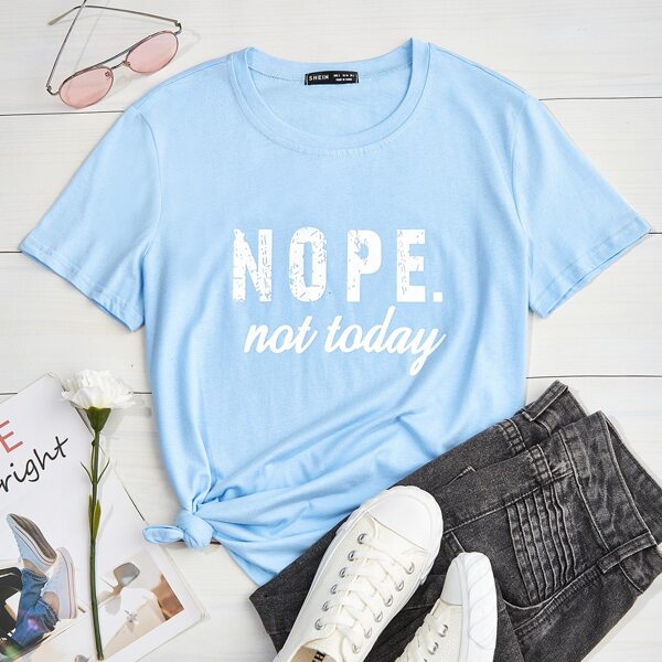 

Letter Graphic Tee, Baby blue