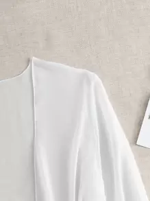 Swim Basics 夏日海滩透明雪纺开襟和服