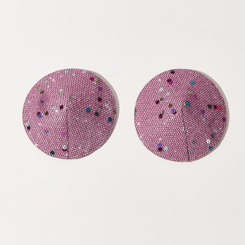 

1pair Glitter Nipple Cover, Pink