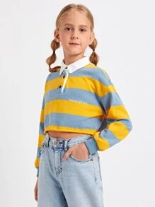 SHEIN Tops con gái Xù nhỏ Lá thư Giải trí - Nhiều màu - Xem 6