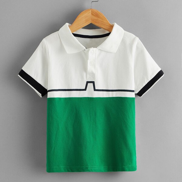 

Toddler Boys Color-block Polo Shirt, Multicolor