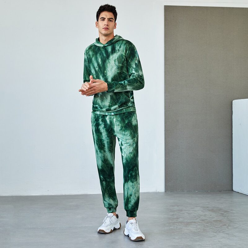 

Guys Tie Dye Hoodie & Joggers Set, Multicolor