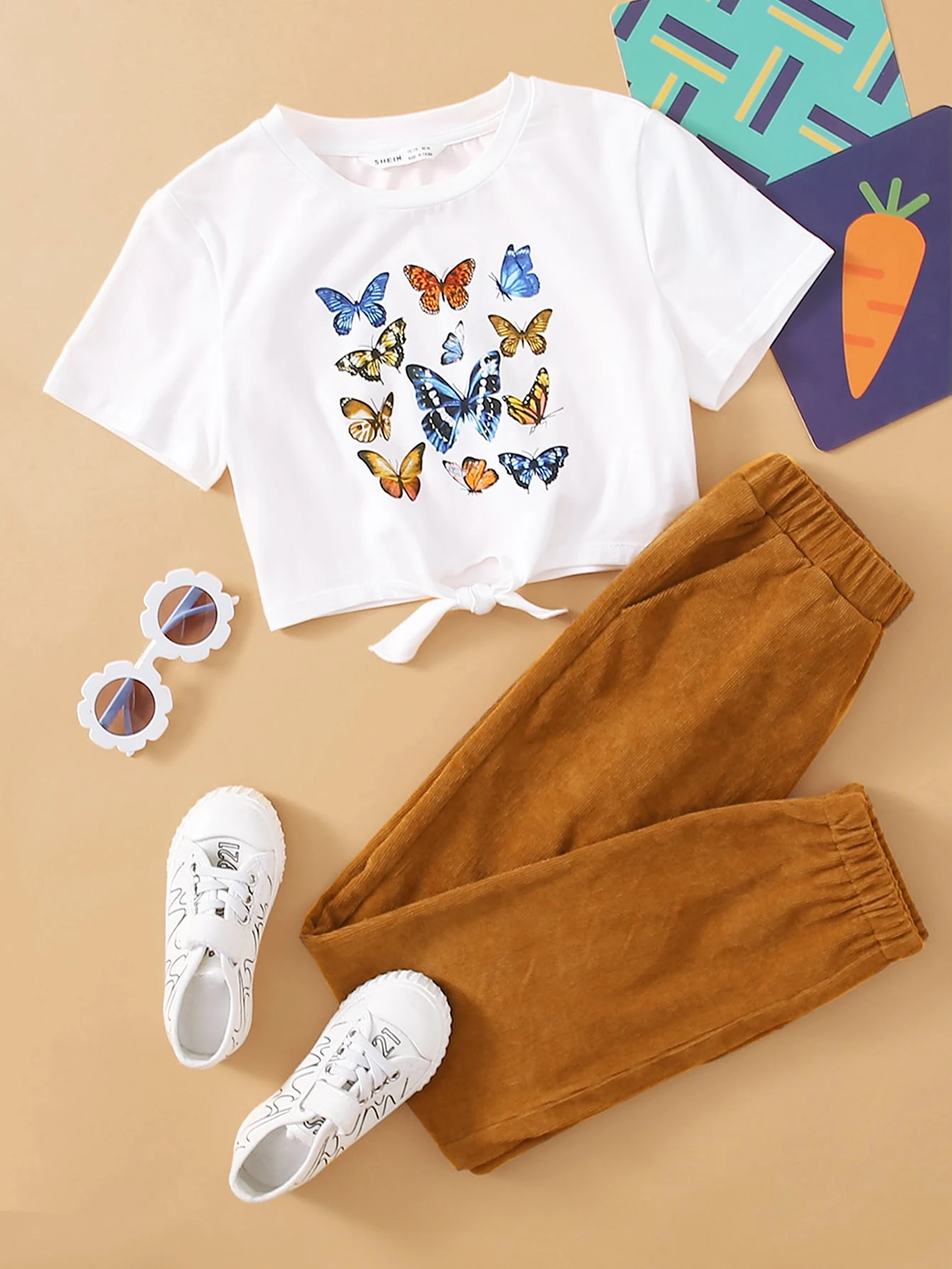 shein knot hem top