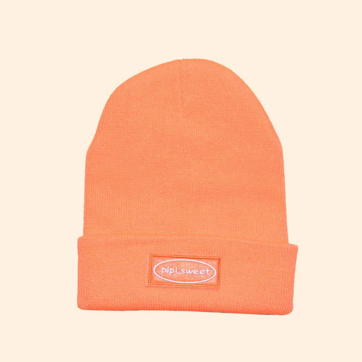 

Letter Patch Beanie, Orange