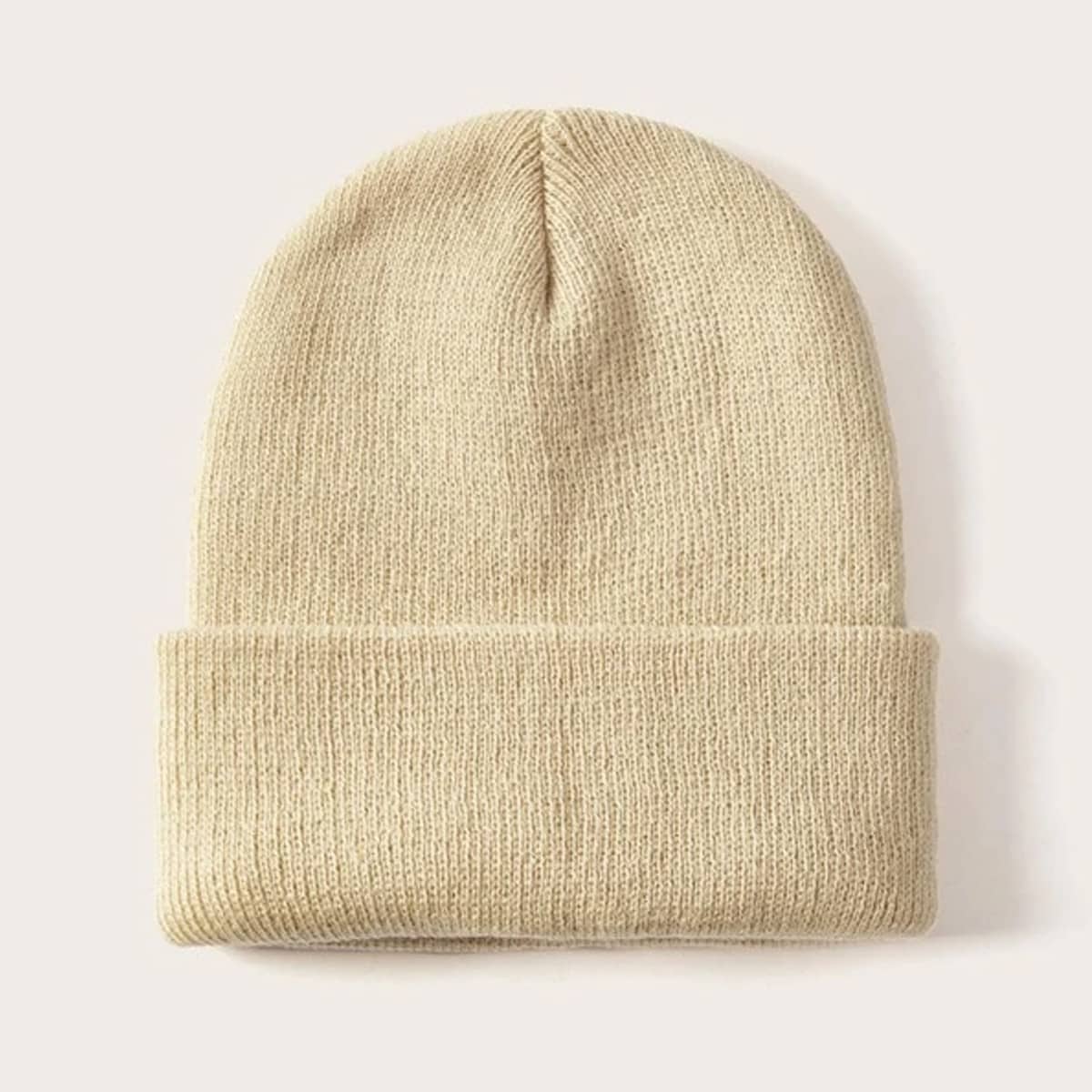 

Guys Solid Beanie, Beige