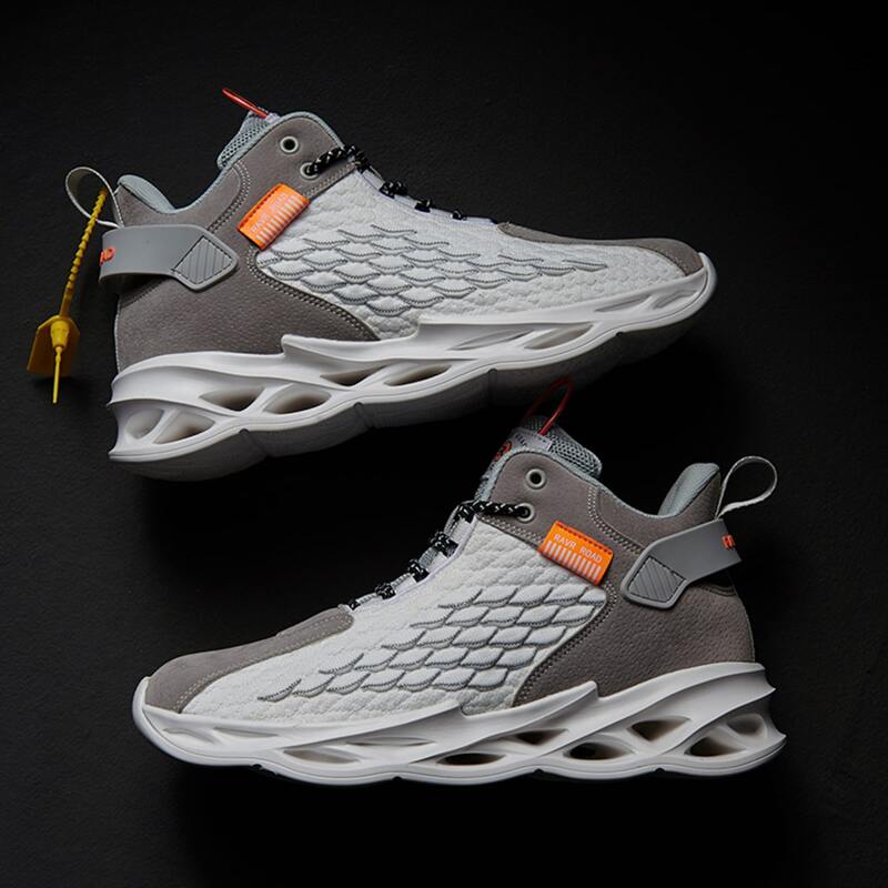 

Guys Lace-up Front Knit Sneakers, Grey