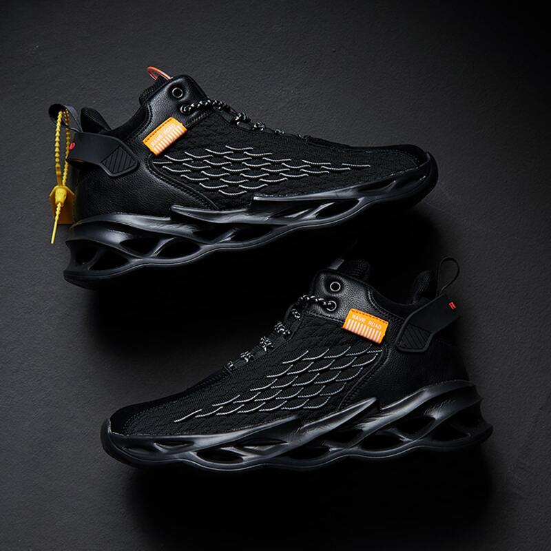 

Guys Lace-up Front Knit Sneakers, Black