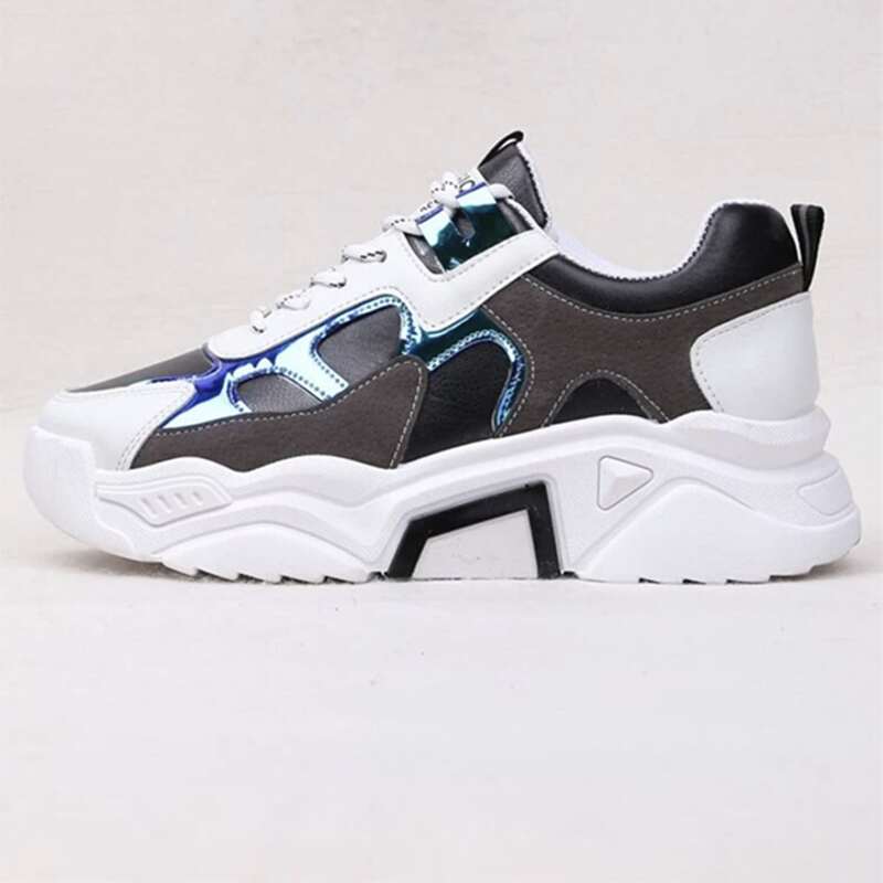 

Lace-up Holographic Detail Chunky Sneakers, Multicolor