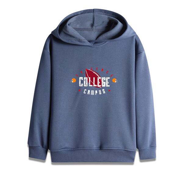 

Boys Letter Graphic Hooded Sweatshirt, Dusty blue
