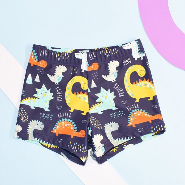 

Toddler Boys Dinosaur Print Swim Shorts, Multicolor