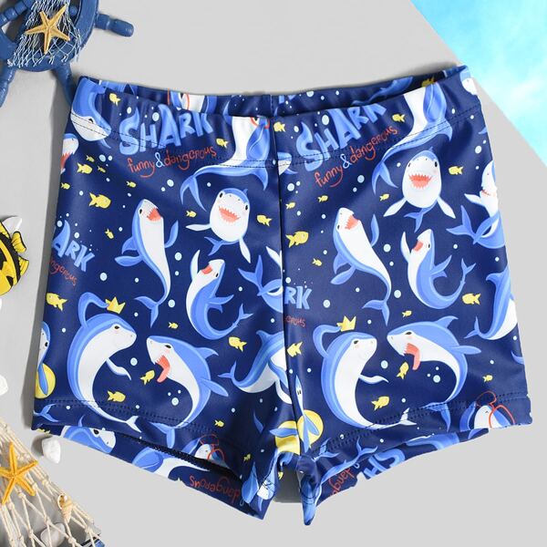 

Toddler Boys Shark Print Swim Shorts, Multicolor