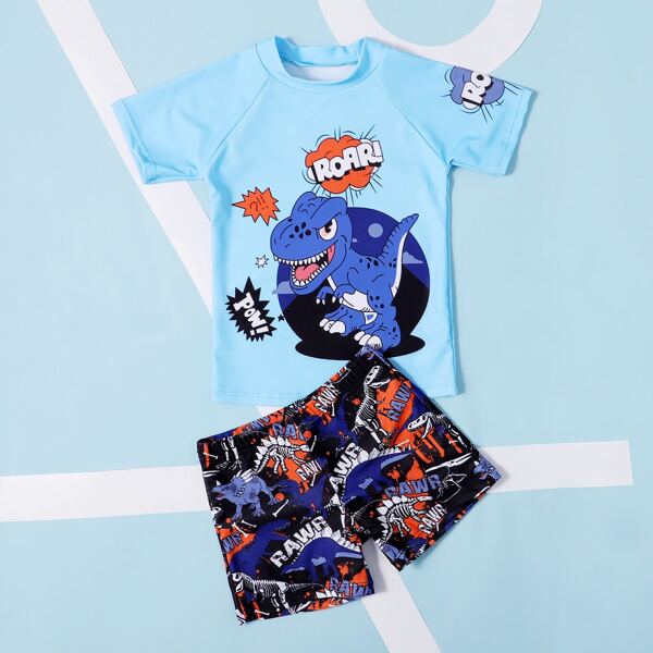 

Toddler Boys Dinosaur & Letter Graphic Swimsuit, Multicolor