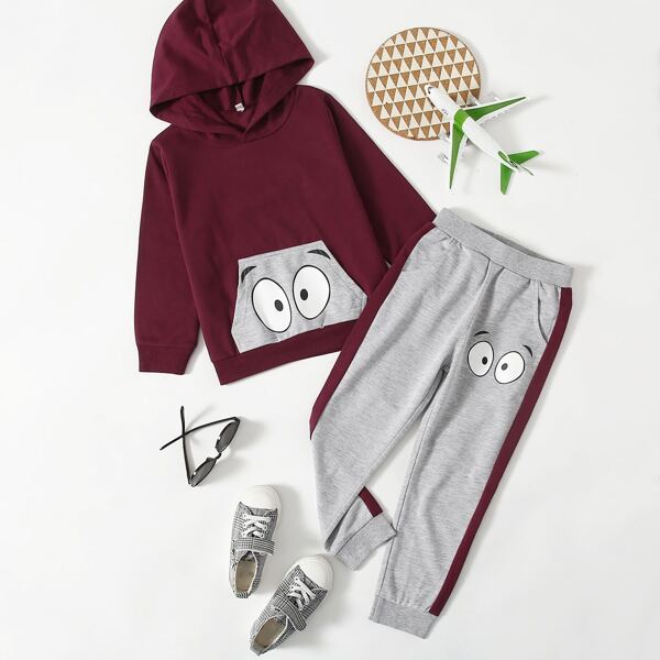 

Toddler Boys Cartoon Graphic Hoodie & Sweatpants, Multicolor