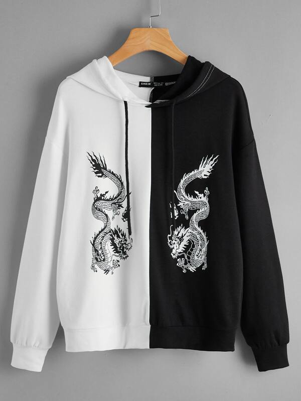 Dragon hoodie shein Clearance