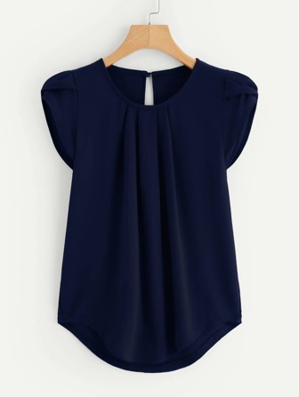 Blouse curve avec manches froncées