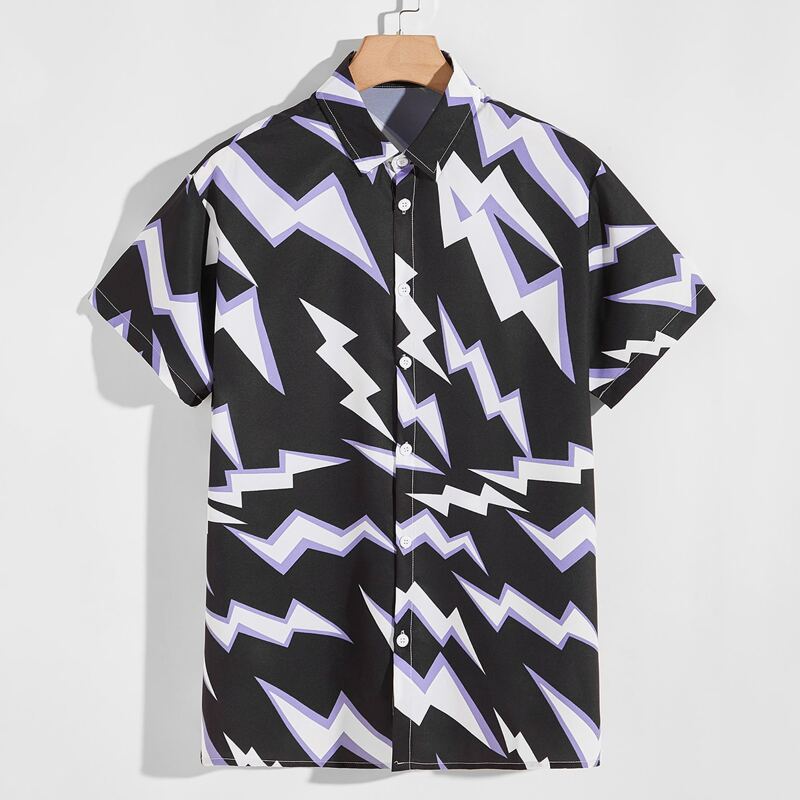 

Guys Lightning Graphic Shirt, Multicolor