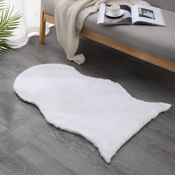 

Plain Plush Carpet, White