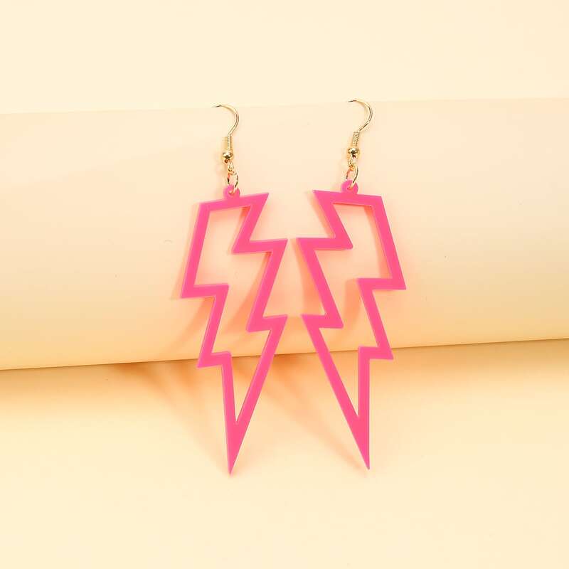 

Thunder Drop Earrings, Hot pink