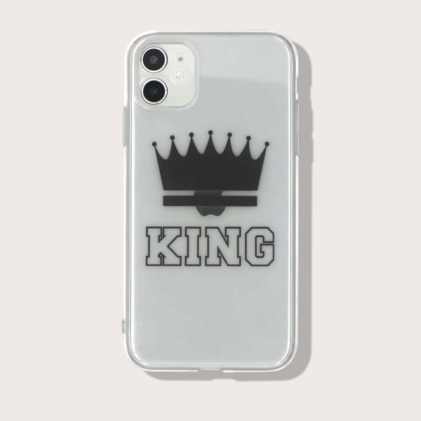 

Crown Pattern Clear iPhone Case