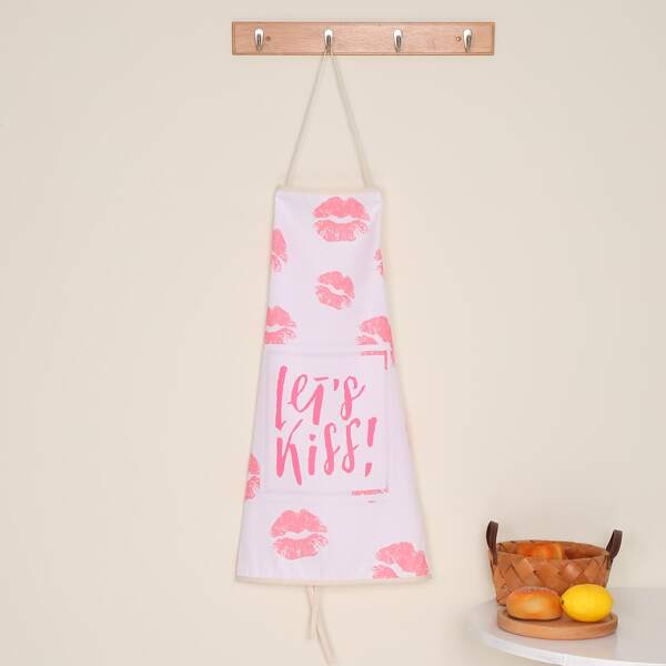 

Lip Print Apron, Multicolor
