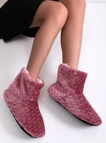 Women'S Indoor Floor Boots Home Slippers - Watermelon Pink - View 2