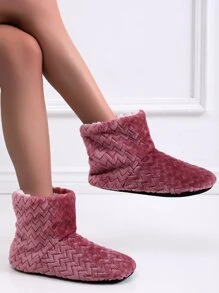 Women'S Indoor Floor Boots Home Slippers - Watermelon Pink - View 4