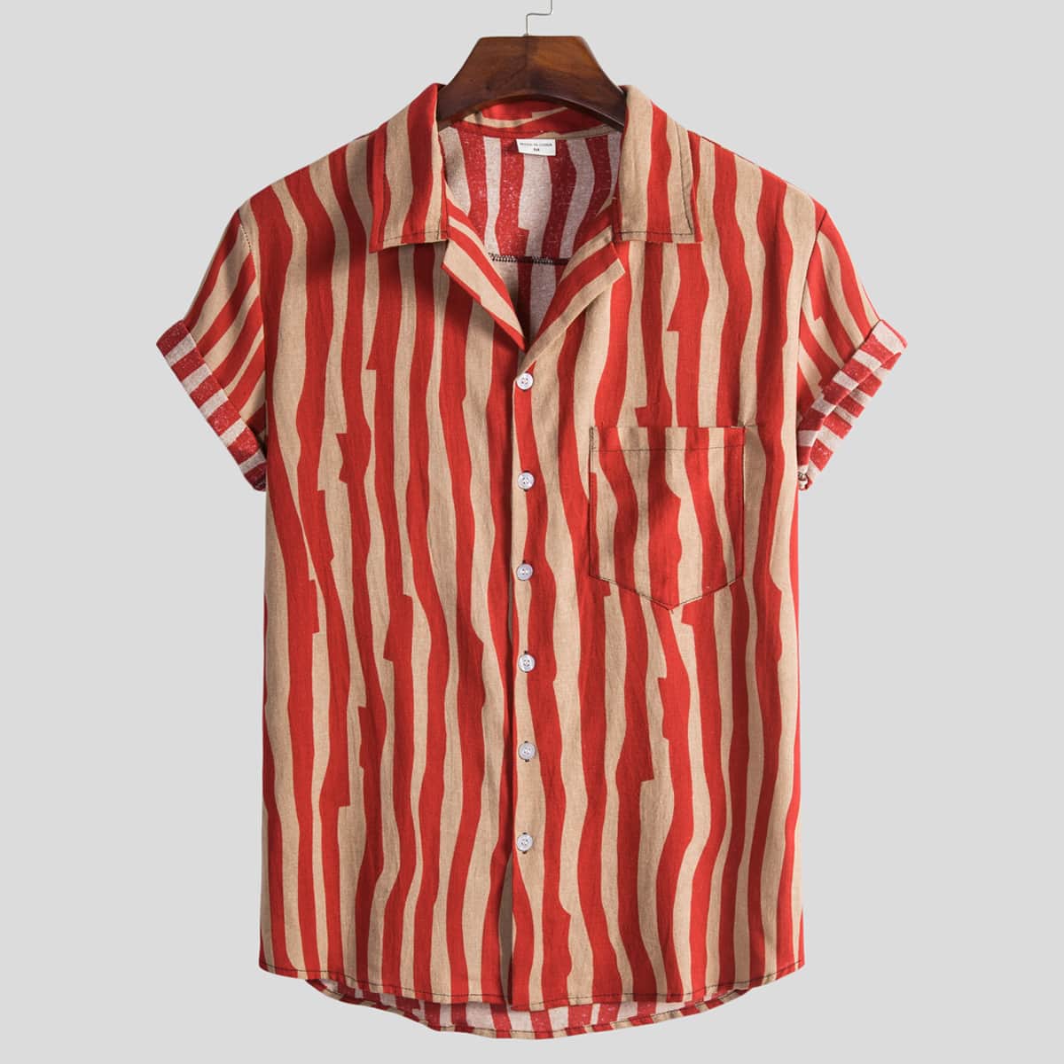 

Guys Striped Button Front Pocket Shirt, Multicolor