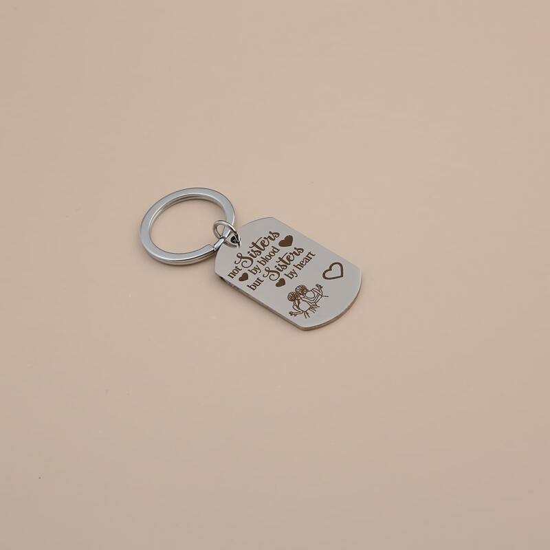 

1pc Best Friends Letter Keychain, Silver