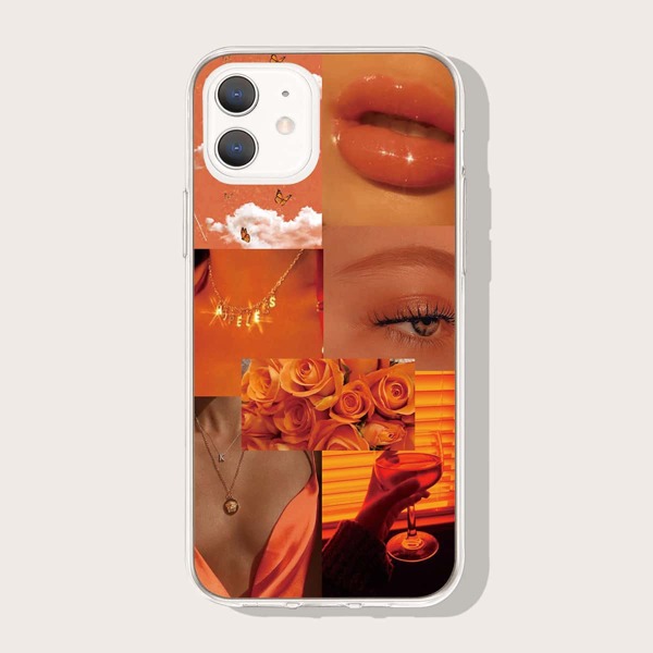 

Чехол для iPhone с узором, Оранжевый