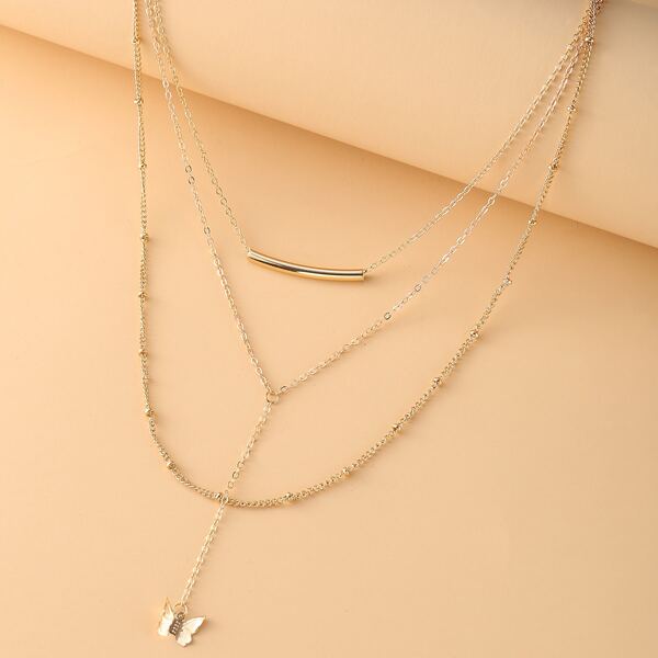 

Butterfly Charm Necklace, Gold