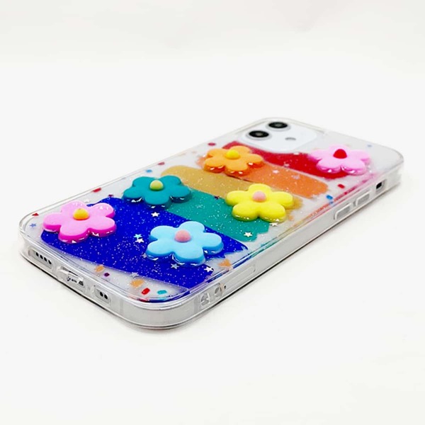 

Чехол для iPhone с декором цветка, Многоцветный