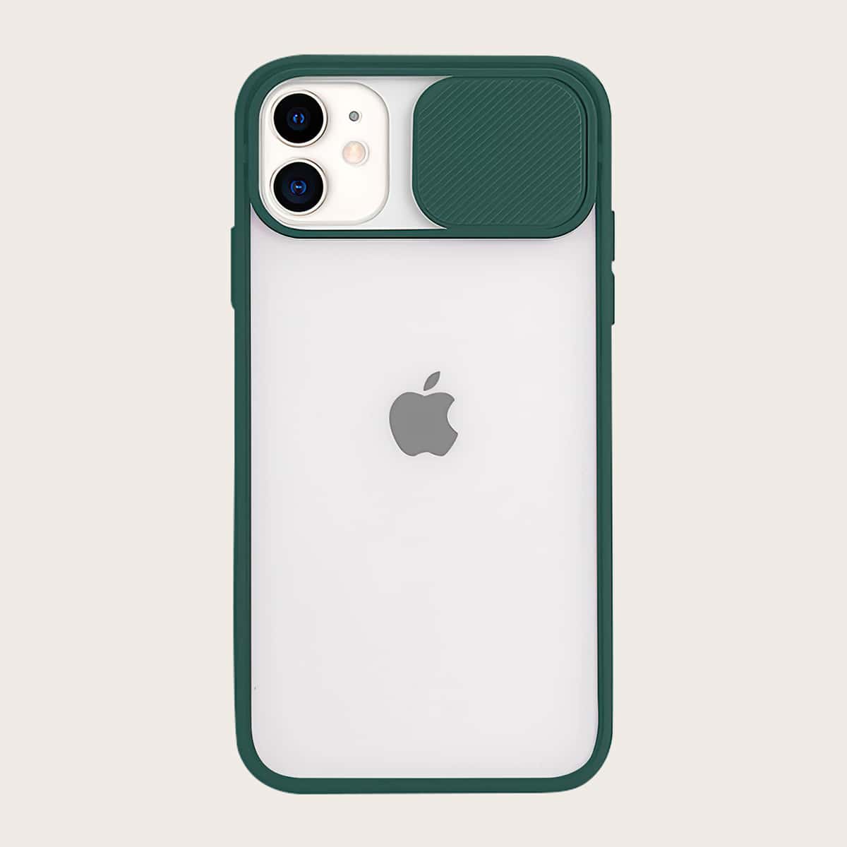 

Slide Camera Cover iPhone Case, Dark green