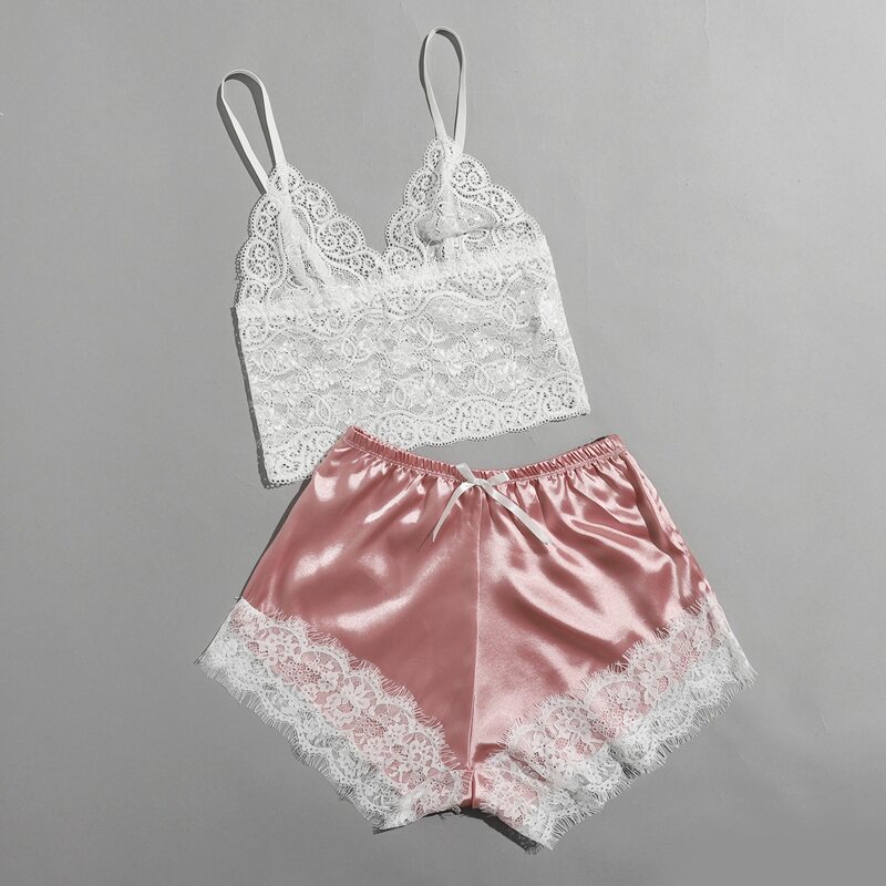 

Lace Satin Lingerie Set, Dusty pink