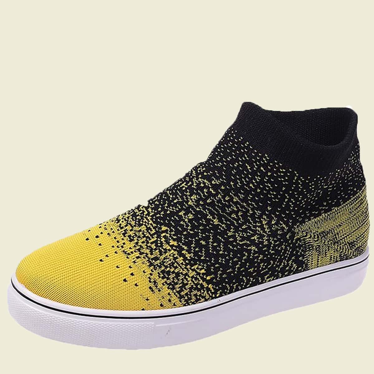 

Slip On High Top Knit Sneakers, Multicolor