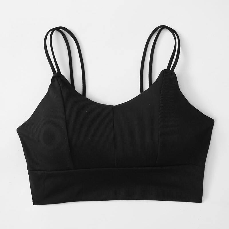 

Simple Solid Bralette, Black