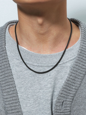 Collana in acciaio al titanio da uomo alla moda e popolare in acciaio inossidabile per gioielli regalo e per look elegante